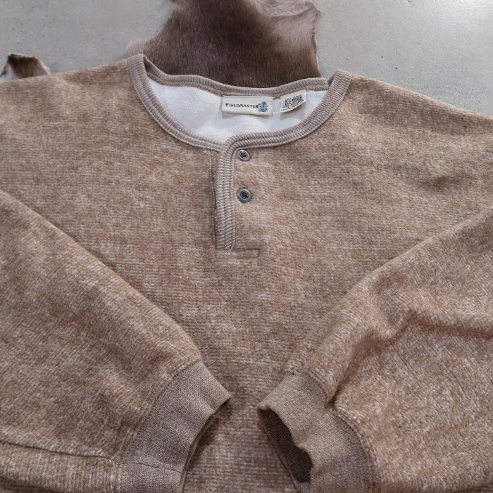henry neck cotton × polyester big tops | Vintage.City 古着屋、古着コーデ情報を発信