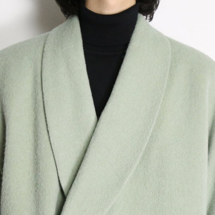 mint green shawl collar wool long coat | Vintage.City Vintage Shops, Vintage Fashion Trends