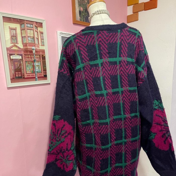 design knit cardigan | Vintage.City 古着屋、古着コーデ情報を発信