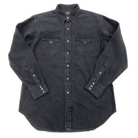 Old "RRL" Black Denim Western Shirt | Vintage.City ヴィンテージ 古着
