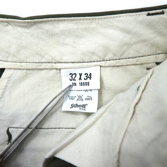 SCHOTT トラウザーズパンツ 32 カーキ コットン 日本製 | Vintage.City 古着屋、古着コーデ情報を発信