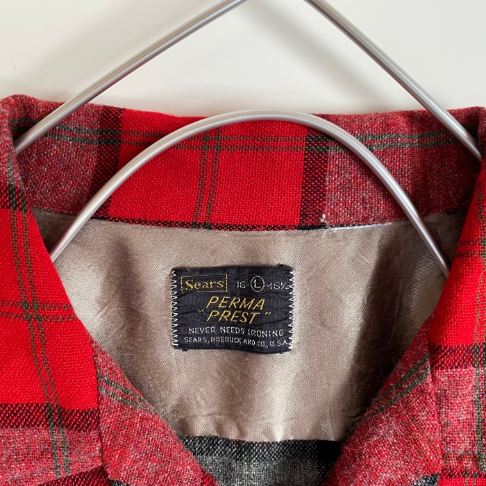 60s vintage Sears PERMA PREST ウールシャツ | Vintage.City 빈티지숍, 빈티지 코디 정보