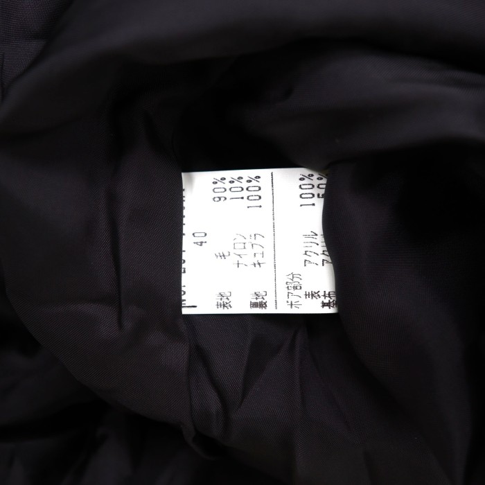 VALENZA PO SPORTS ダブルブレストコート 40 ブラック ファー | Vintage.City 古着屋、古着コーデ情報を発信