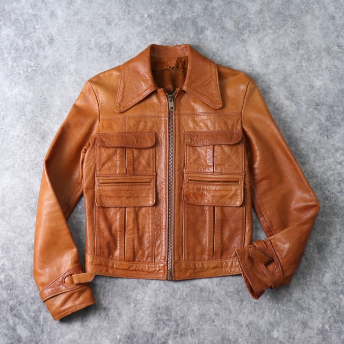 1970s East West Leather Jacket S程度 | Vintage.City 古着屋、古着コーデ情報を発信