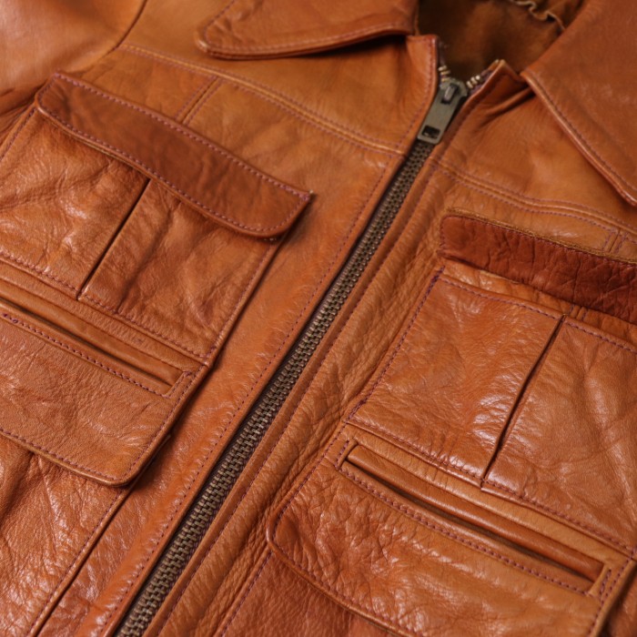 1970s East West Leather Jacket S程度 | Vintage.City 빈티지숍, 빈티지 코디 정보