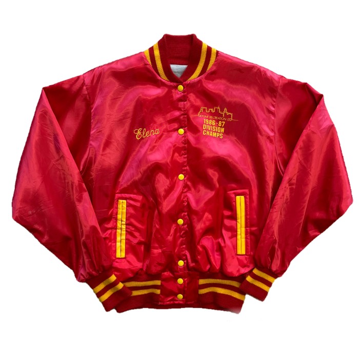 80s fordham red stadium jumper | Vintage.City 古着屋、古着コーデ情報を発信