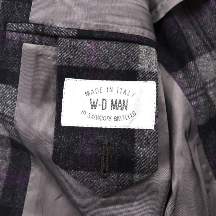 W-D MAN BY SALVATORE BATTELLO ノーカラージャケット | Vintage.City 古着屋、古着コーデ情報を発信