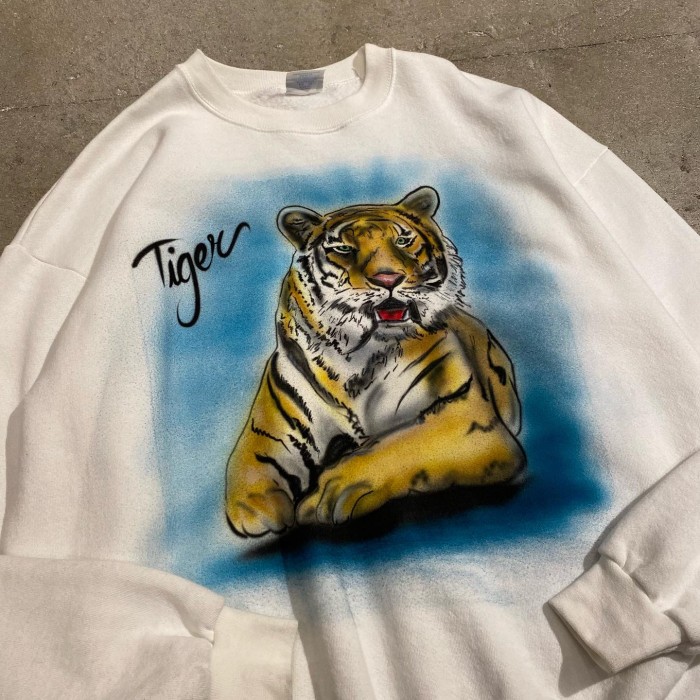 80s hand painted sweat shirt | Vintage.City 古着屋、古着コーデ情報を発信