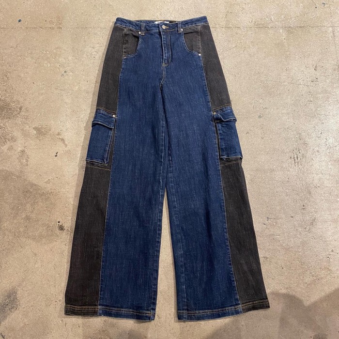 00s switching design denim wide cargo pa | Vintage.City 古着屋、古着コーデ情報を発信