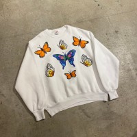 80s butterfly design sweat shirt | Vintage.City 古着屋、古着コーデ情報を発信