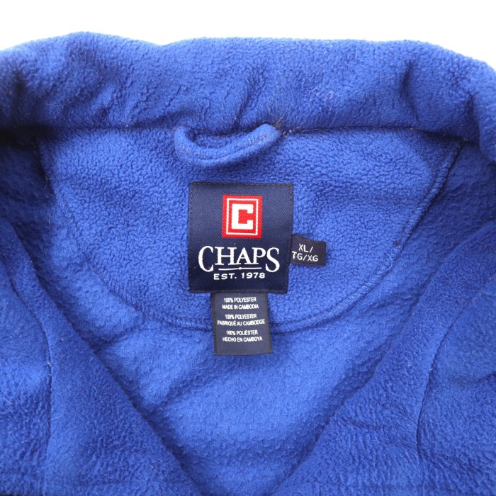 CHAPS ナイロンフリースジャケット XL ブルー ポリエステル | Vintage.City 古着屋、古着コーデ情報を発信