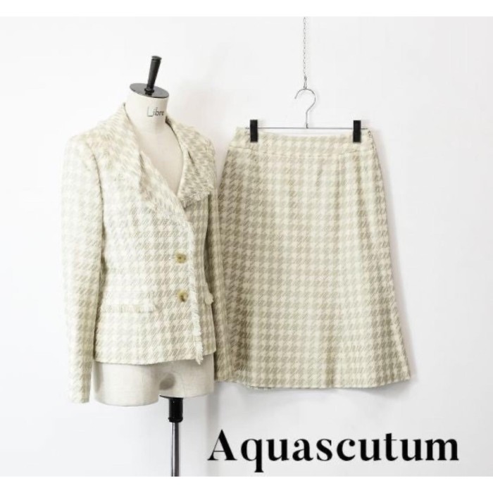 Aquascutum レディース セットアップ スカート スーツ 総柄 9