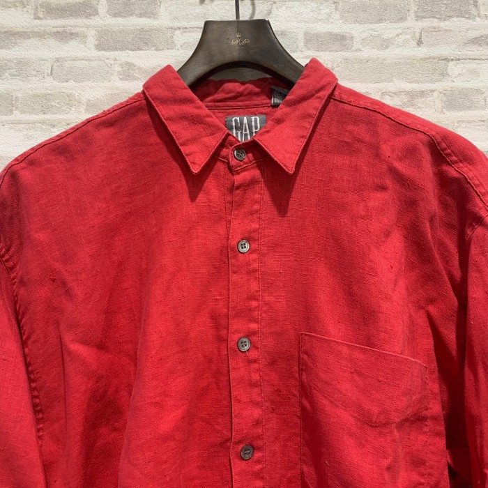 90s OLD GAP オールドギャップ リネンカラーシャツ 長袖シャツ | Vintage.City 古着屋、古着コーデ情報を発信