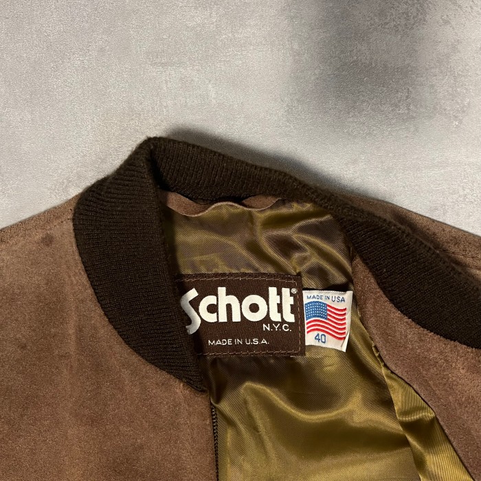 made in USA】90s schott スエードレザーブルゾン | Vintage.City
