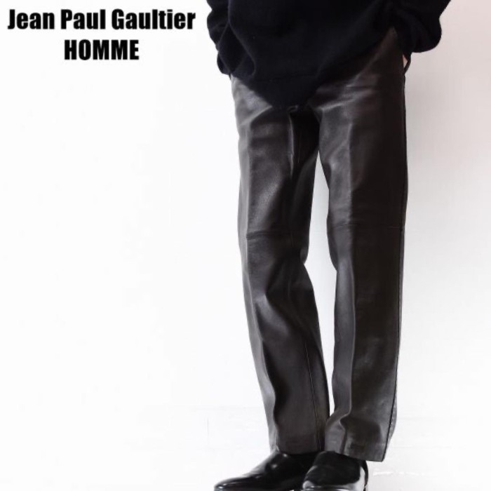 Jean Paul GAULTIER HOMME メンズ レザー パンツ 76 | Vintage.City