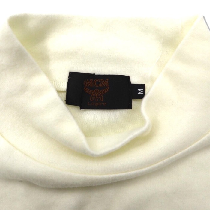 MCM ハイネックニットセーター M ホワイト アクリル ロゴ刺繍 | Vintage.City 古着屋、古着コーデ情報を発信