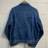 80s TYCA Embossed Horse Denim Jacket | Vintage.City 古着屋、古着コーデ情報を発信