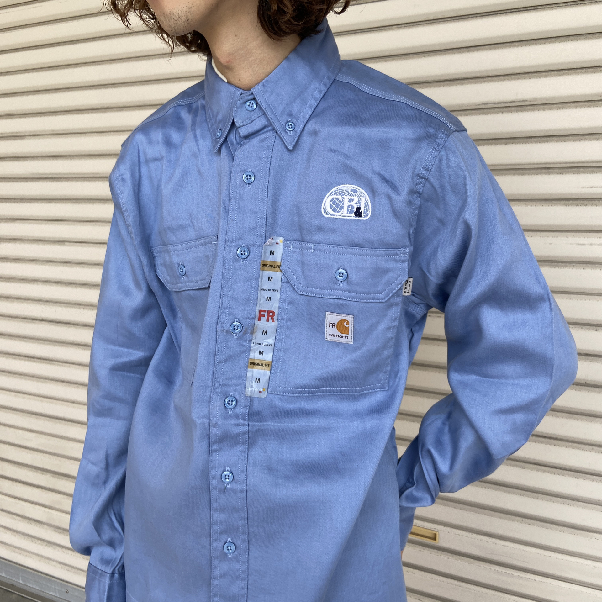 送料無料』Carhartt カーハート 未使用品 ワークシャツ FR 企業ロゴ 