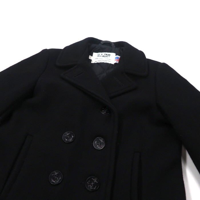SCHOTT ピーコート 18 ブラック ウール USA製 | Vintage.City 古着屋、古着コーデ情報を発信