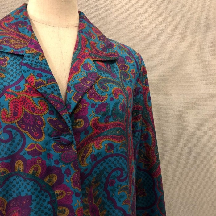 80s stefanie paisley  blouse | Vintage.City 古着屋、古着コーデ情報を発信