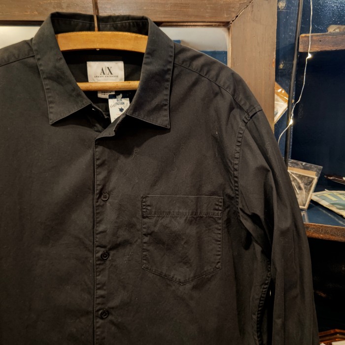 A|X ARMANI EXCHANGEブラックシャツ | Vintage.City 빈티지숍, 빈티지 코디 정보