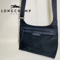 【人気】Longchamp ワンショルダーバッグ　ブラック　シンプル　無地　黒 | Vintage.City ヴィンテージ 古着
