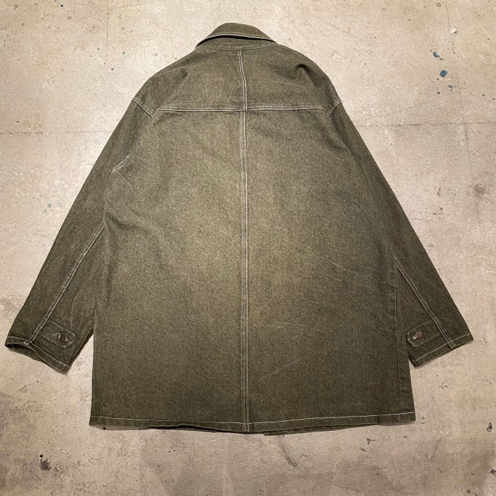 90s oversized zip up design denim jacket | Vintage.City 古着屋、古着コーデ情報を発信