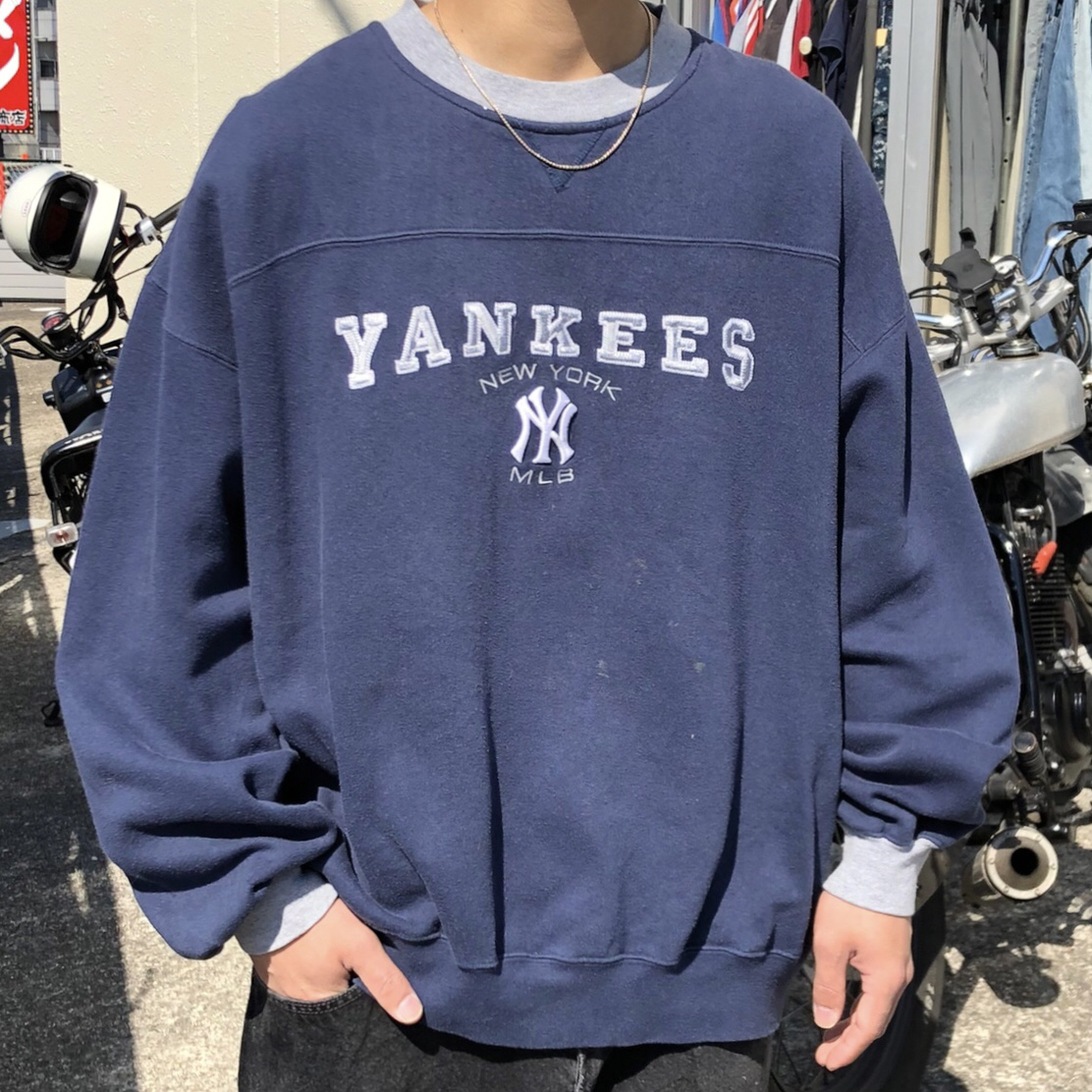 れなし】 古着 90s Lee ニューヨークヤンキース MLB 刺繍ロゴ 