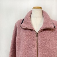 ロング ボア コート ジャケット フリース アウター ハイネック ピンク | Vintage.City 古着屋、古着コーデ情報を発信
