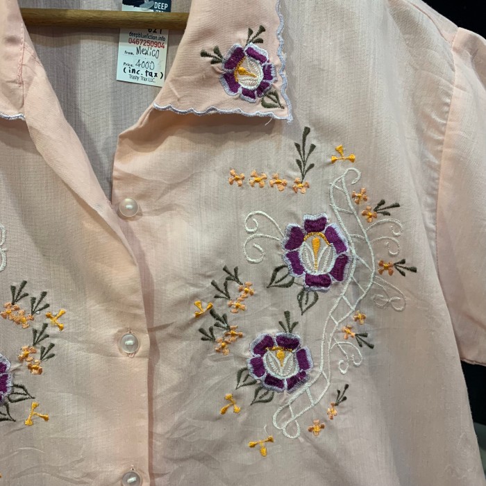 Mexico 花刺繍ブラウス | Vintage.City 古着屋、古着コーデ情報を発信