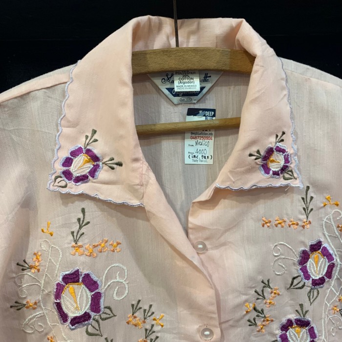 Mexico 花刺繍ブラウス | Vintage.City 古着屋、古着コーデ情報を発信
