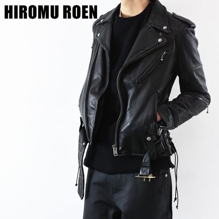 HIROMU ROEN ロエン ダブル ライダースジャケット ブラック 1