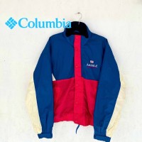 コロンビア ナイロンジャケット ブルー&レッド メンズ Mサイズ | Vintage.City 古着屋、古着コーデ情報を発信