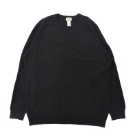 L.L.BEAN Vネックニットセーター XL グレー ウール ビッグサイズ | Vintage.City ヴィンテージ 古着
