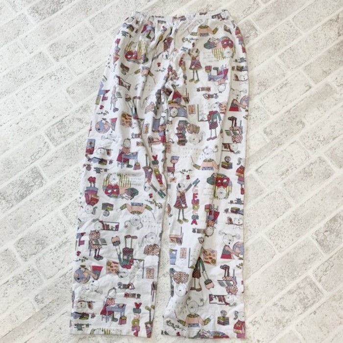 女の子プリント パジャマパンツ ルームウェア リラックスパンツ ボトムス 柄 | Vintage.City 古着屋、古着コーデ情報を発信