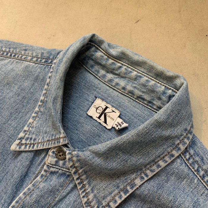 Calvin Klein Jeans 90's Denim Work Shirt | Vintage.City 古着屋、古着コーデ情報を発信