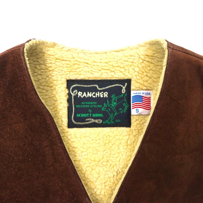 RANCHER BY SCHOTT BROS. ムートンベスト S USA製 | Vintage.City