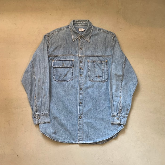 Calvin Klein Jeans 90's Denim Work Shirt | Vintage.City 古着屋、古着コーデ情報を発信