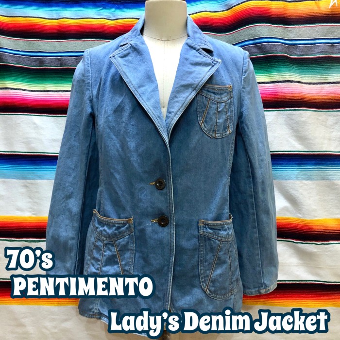 70’s PENTIMENTO Lady’s デニム テイラード ジャケット | Vintage.City 古着屋、古着コーデ情報を発信