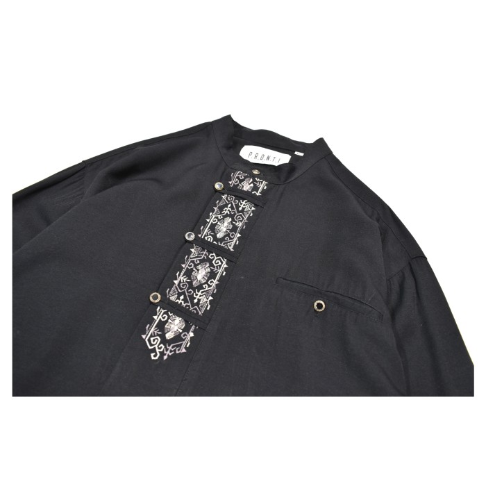 Old Stand Collar Design L/S shirt | Vintage.City 古着屋、古着コーデ情報を発信
