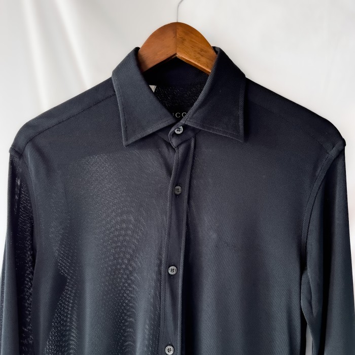 GUCCI トムフォード期 black mesh shirt | Vintage.City