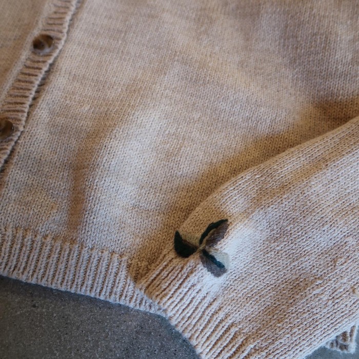 reaf embroidery cotton knit cardigan | Vintage.City 빈티지숍, 빈티지 코디 정보