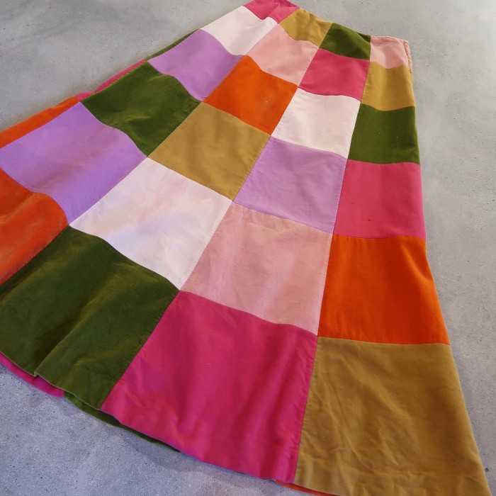 70s patchwork skirt | Vintage.City 빈티지숍, 빈티지 코디 정보