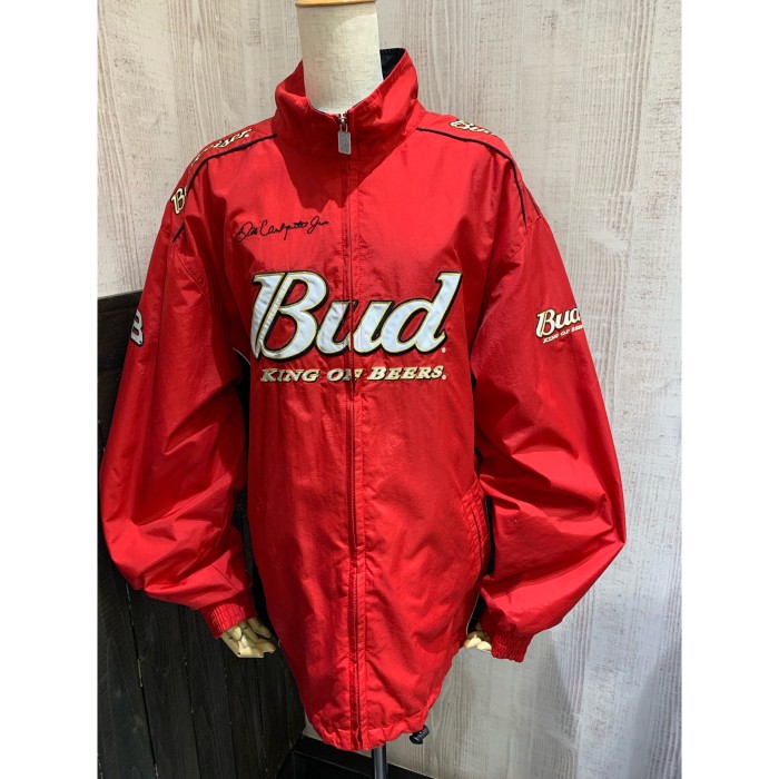 ☆希少70s Budweiser バドワイザーレーシングジャケット赤レッド