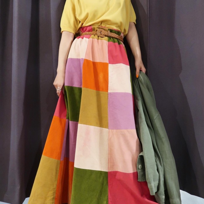 70s patchwork skirt | Vintage.City 古着屋、古着コーデ情報を発信