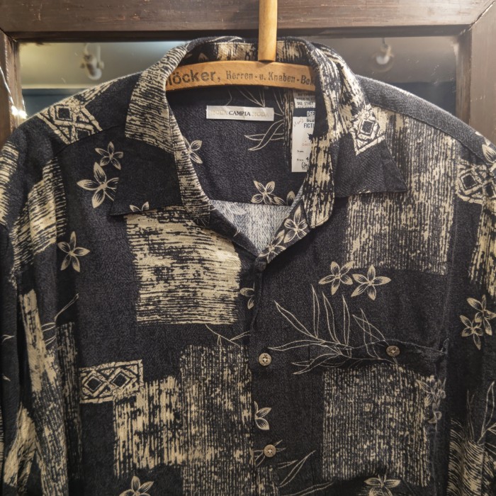 ブラックMEN'Sアロハシャツ | Vintage.City 古着屋、古着コーデ情報を発信