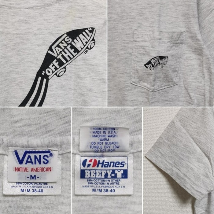 M 90s VANS バンズ ポケT Tシャツ Hanes オールド USA製 | Vintage.City 古着屋、古着コーデ情報を発信