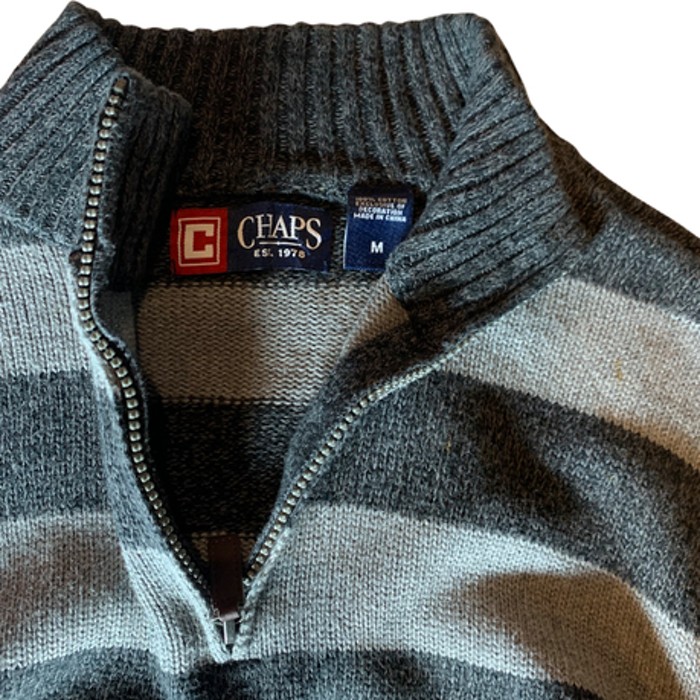 CHAPS Half zip knit | Vintage.City 古着屋、古着コーデ情報を発信