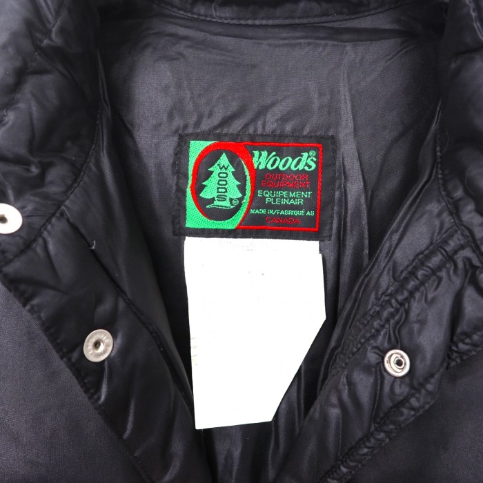 WOODS ダウンシャツ M ブラック ナイロン カナダ製 80年代 | Vintage.City 古着屋、古着コーデ情報を発信