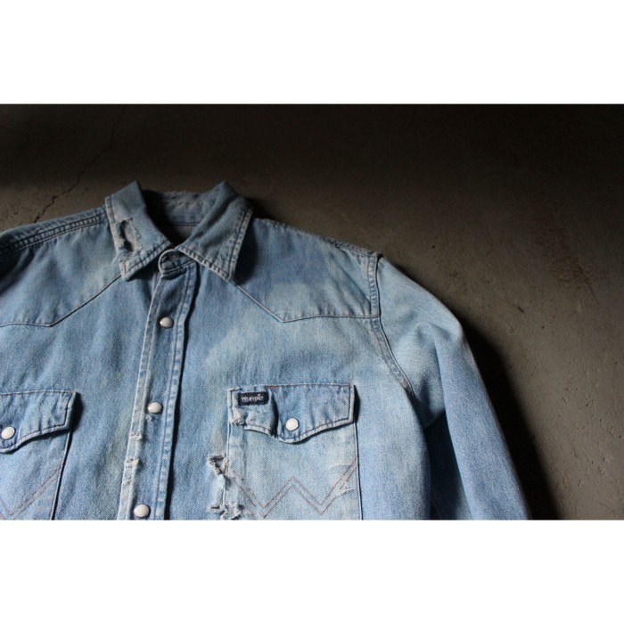80's Wrangler denim western shirt "127MW | Vintage.City 빈티지숍, 빈티지 코디 정보